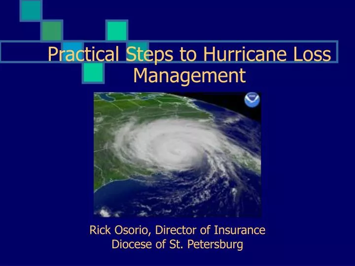 practical steps to hurricane loss management