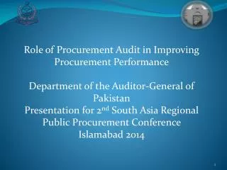 Role of Procurement Audit in Improving Procurement Performance