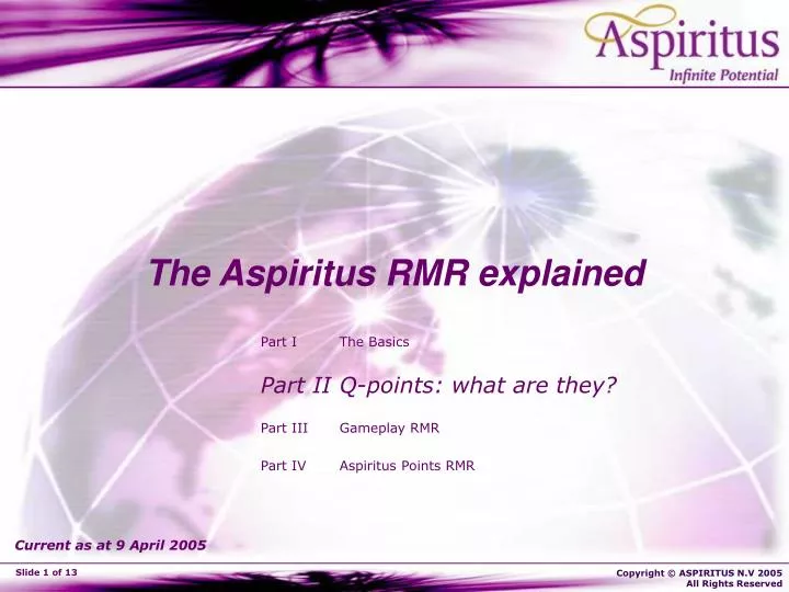the aspiritus rmr explained