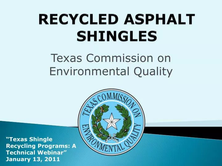 recycled asphalt shingles