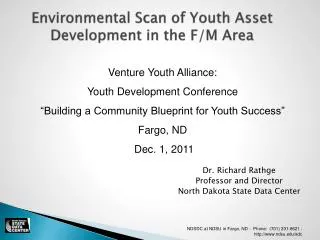 Environmental Scan of Youth Asset Development in the F/M Area