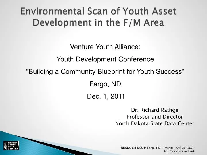 environmental scan of youth asset development in the f m area