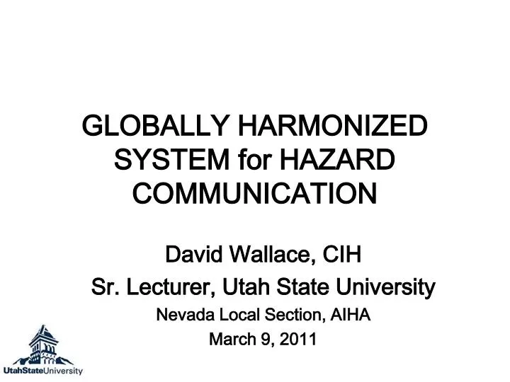 globally harmonized system for hazard communication