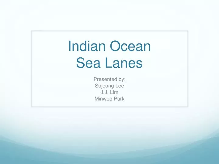 indian ocean sea lanes