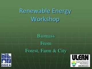 Renewable Energy Workshop