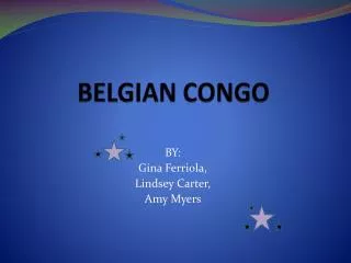 BELGIAN CONGO