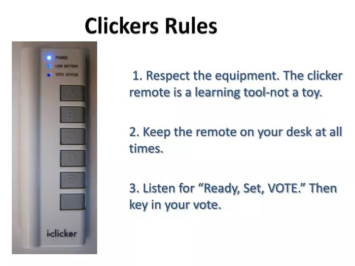 clickers rules