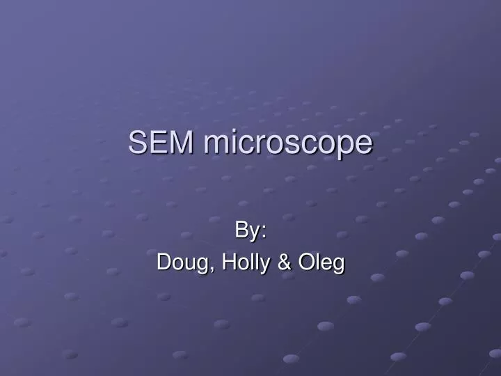 sem microscope