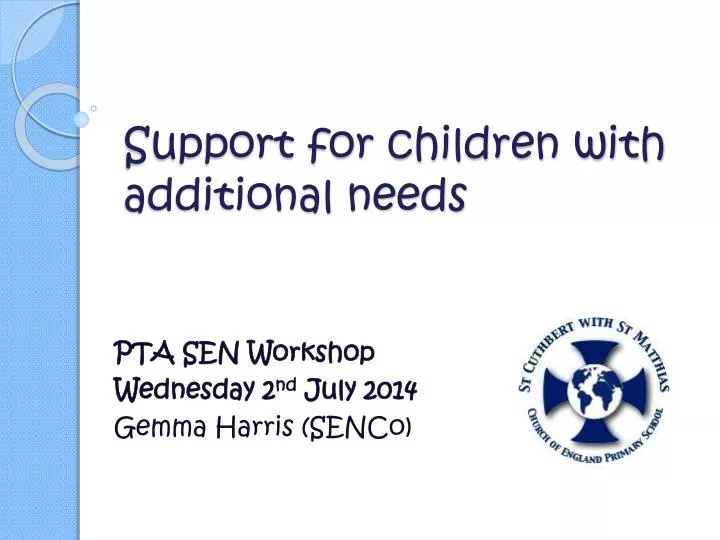 support for children with additional needs