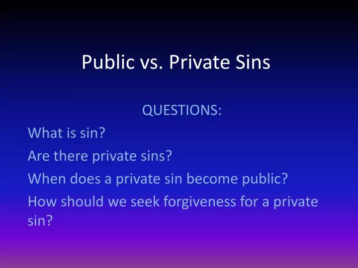 public vs private sins