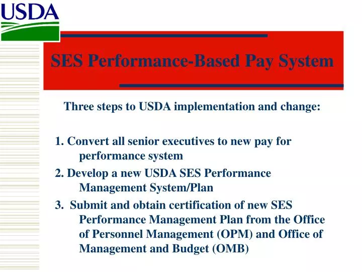 ses performance based pay system