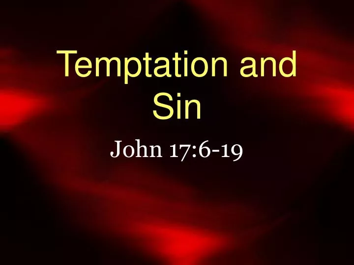 temptation and sin