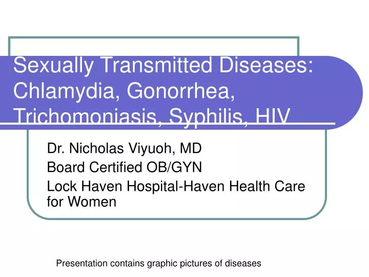 sexually transmitted diseases chlamydia gonorrhea trichomoniasis syphilis hiv