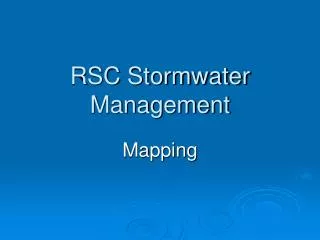 RSC Stormwater Management