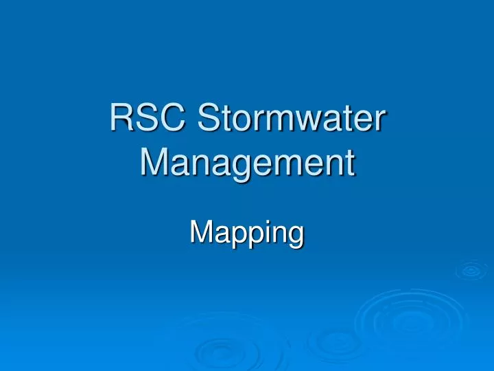 rsc stormwater management