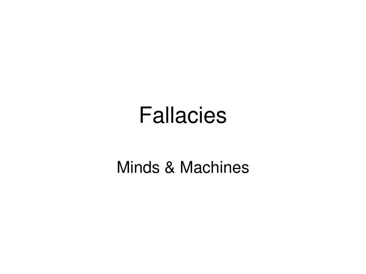 fallacies