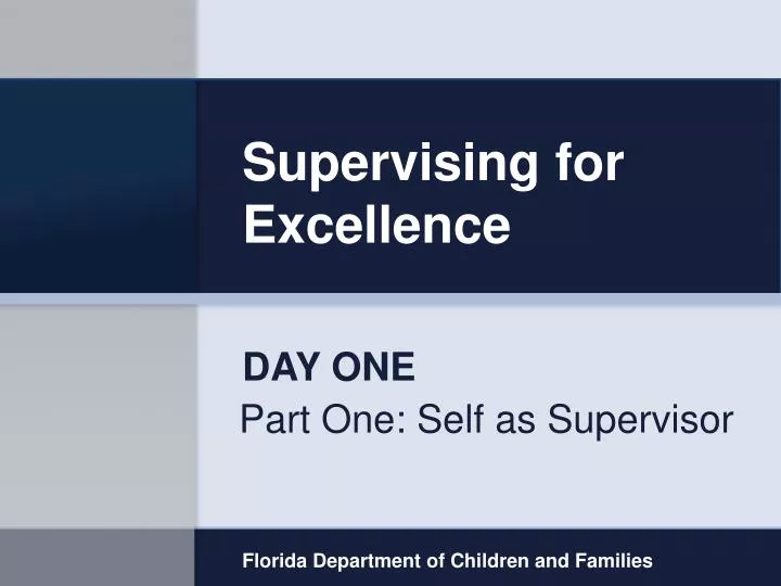 supervising for excellence