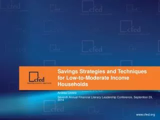 Savings Strategies and Techniques for Low-to-Moderate Income Households