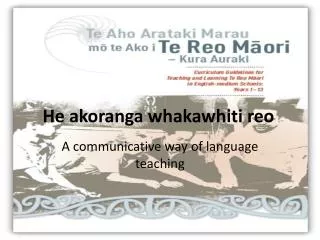 He akoranga whakawhiti reo