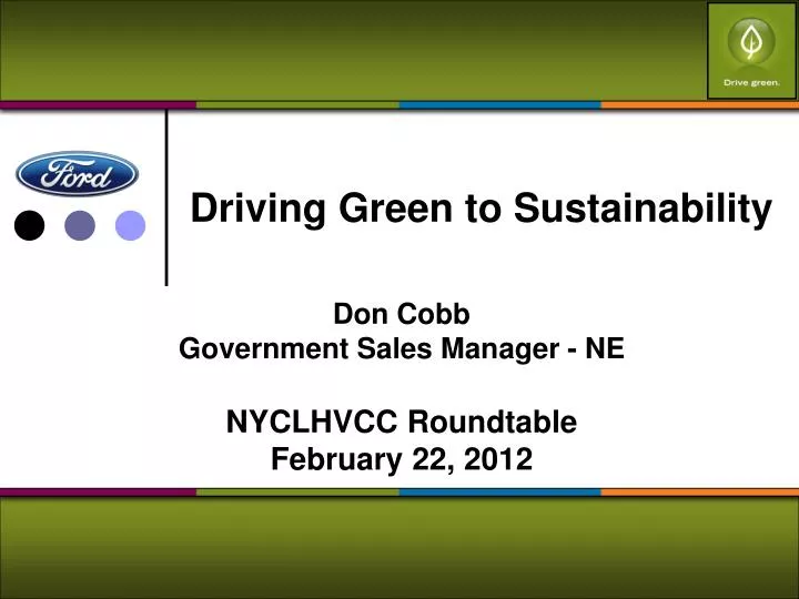 driving green to sustainability