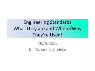 engineering standards what they are and where why they re used