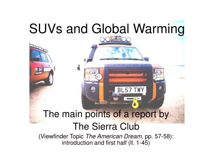 suvs and global warming