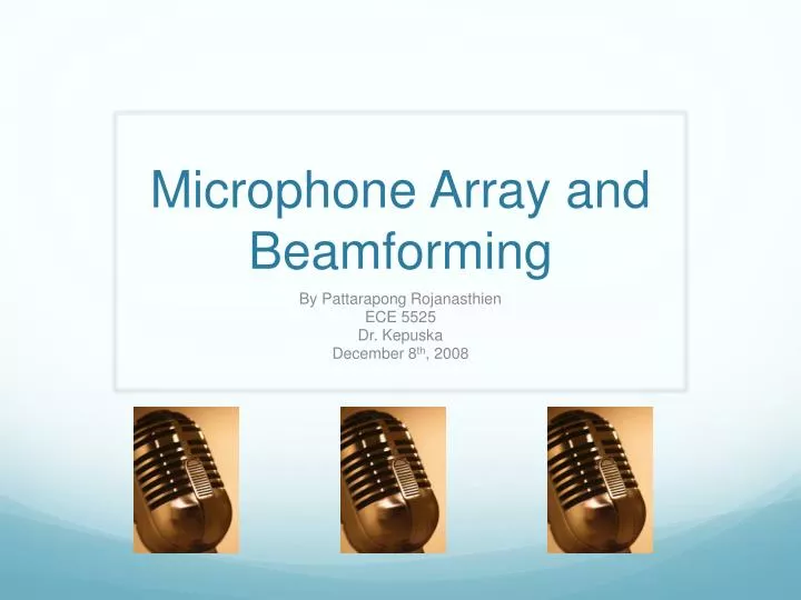 microphone array and beamforming