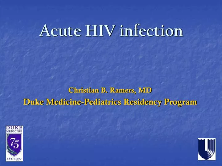 acute hiv infection