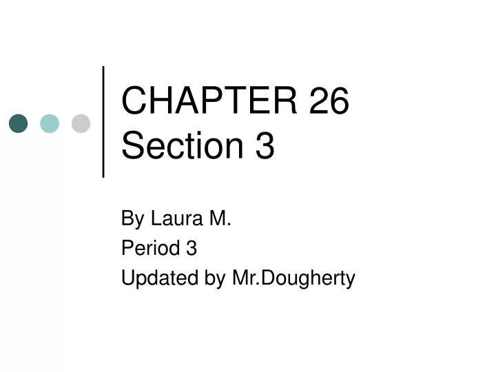 chapter 26 section 3