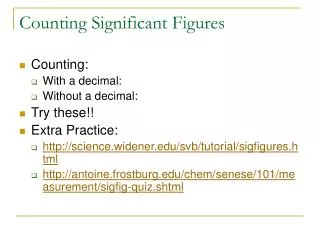 Counting Significant Figures