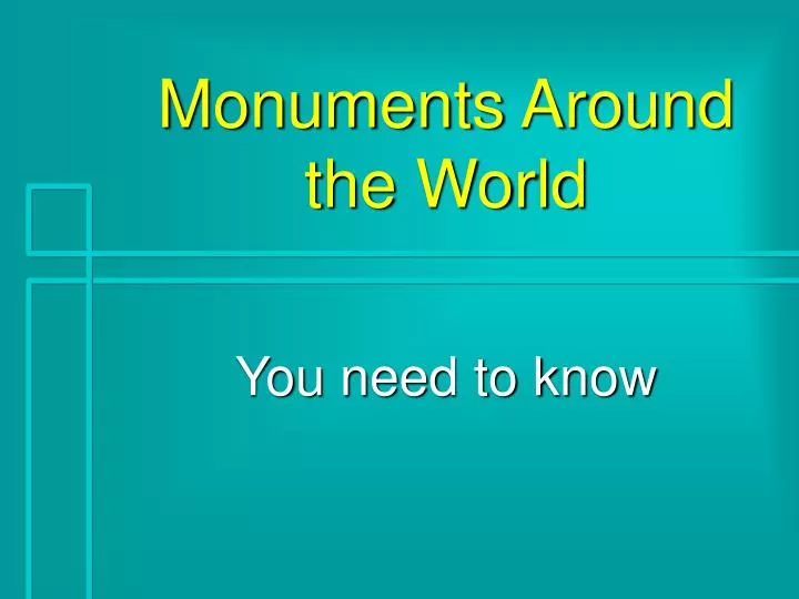 monuments around the world