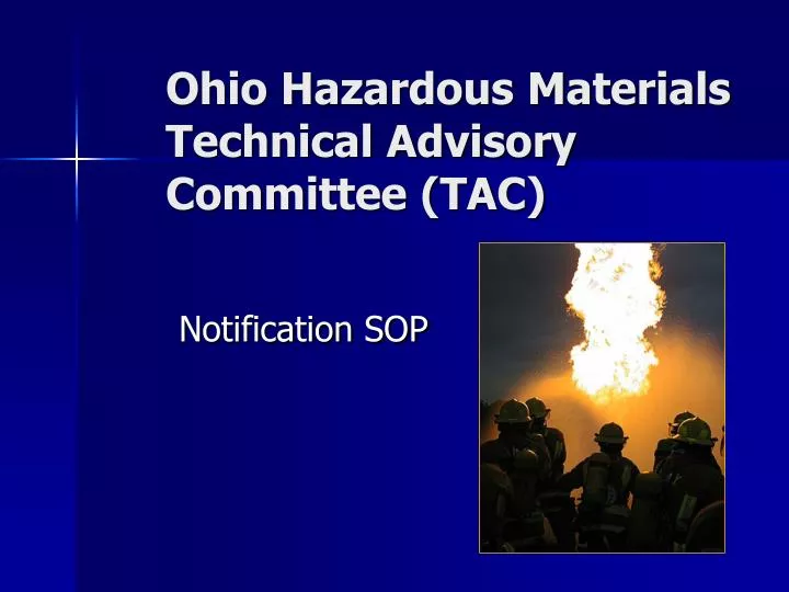ohio hazardous materials technical advisory committee tac