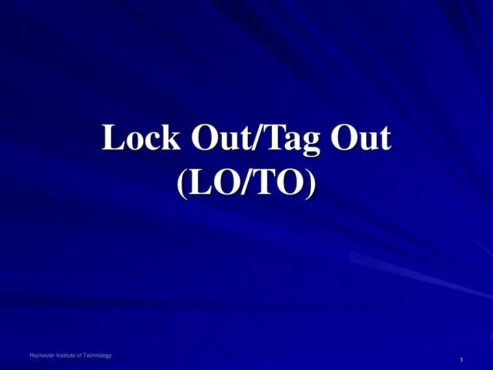lock out tag out lo to