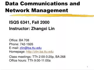 Data Communications and Network Management