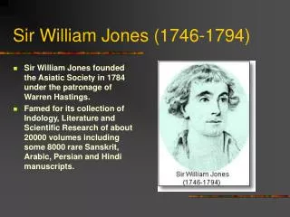 Sir William Jones (1746-1794)