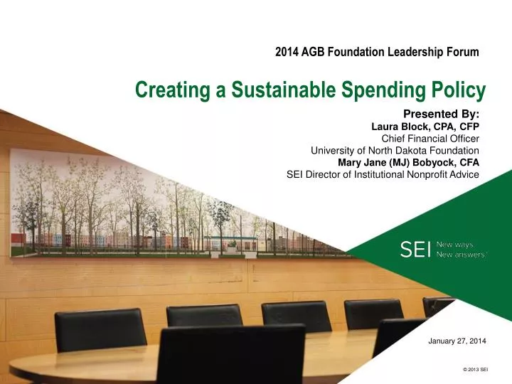 creating a sustainable spending policy