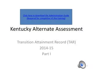 Kentucky Alternate Assessment