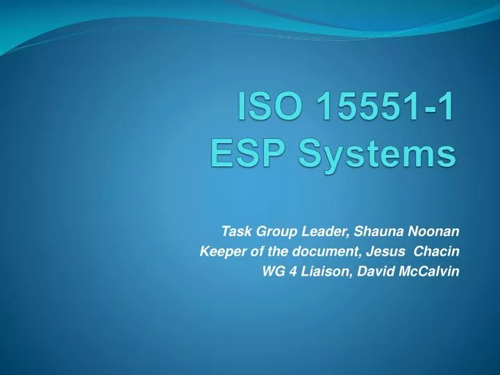 iso 15551 1 esp systems