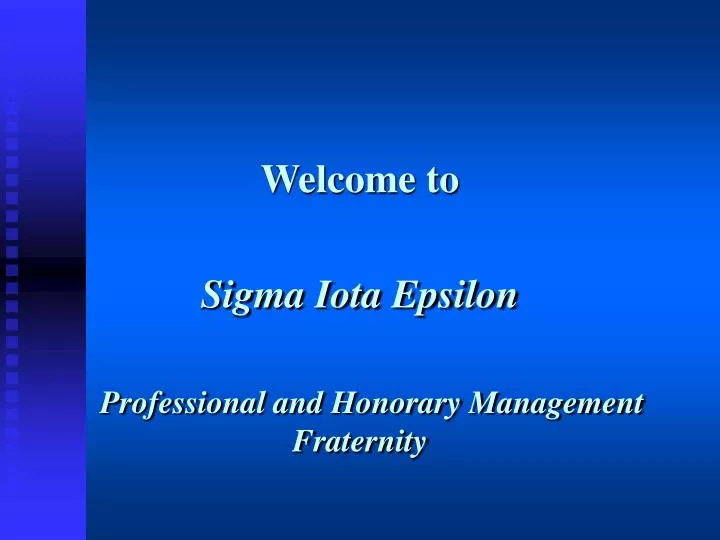 welcome to sigma iota epsilon professional and honorary management fraternity