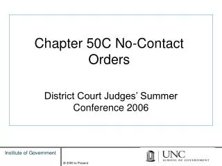 Chapter 50C No-Contact Orders