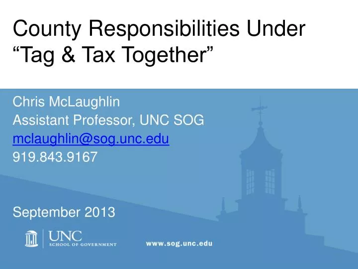 county responsibilities under tag tax together
