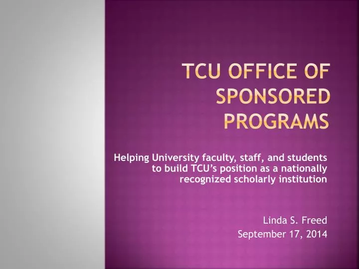 tcu office of sponsored programs