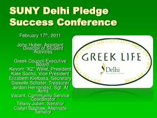 SUNY Delhi Pledge Success Conference