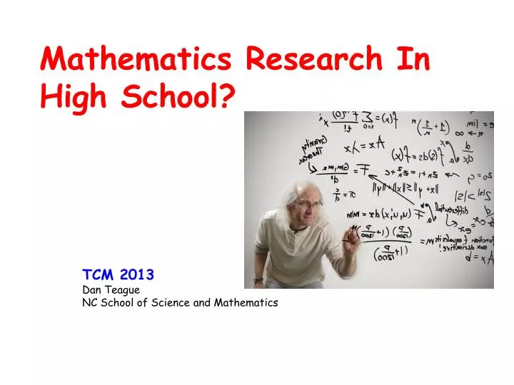 mathematics research in high school