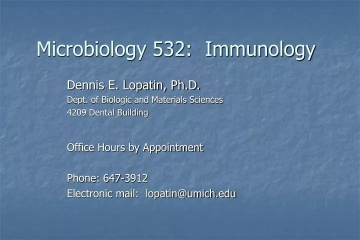 microbiology 532 immunology
