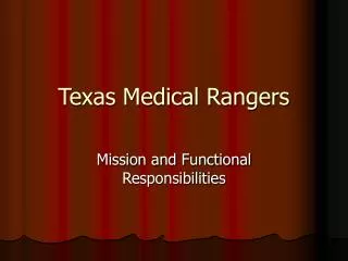 Texas Medical Rangers