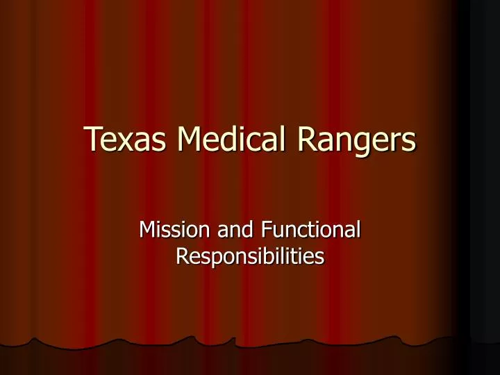 texas medical rangers
