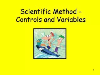 scientific method controls and variables