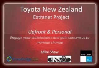 Toyota New Zealand Extranet Project