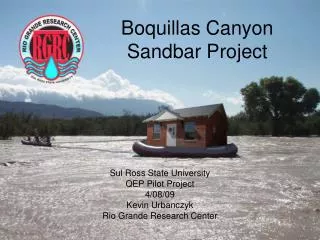 Boquillas Canyon Sandbar Project
